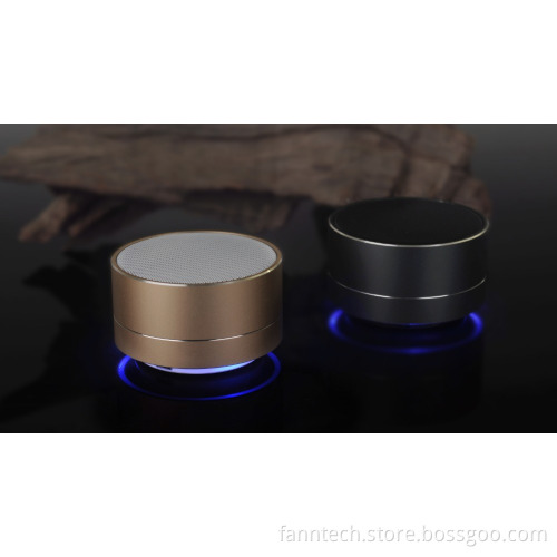 Cheap Metal Super Bass Bluetooth Speaker with LED Backlight & Custom Logo for Promotion